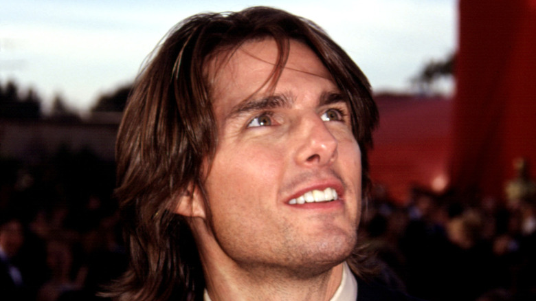 Tom Cruise looking up