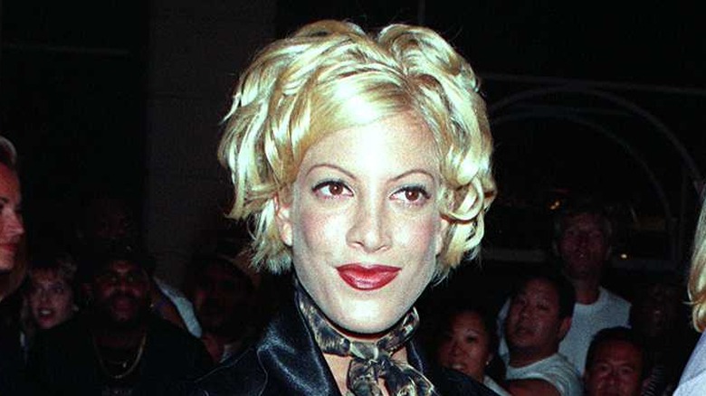 Tori Spelling smiling