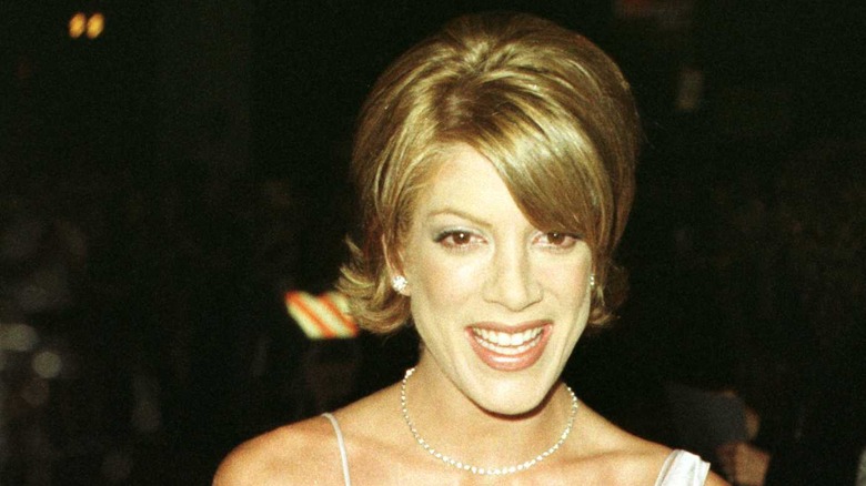 Tori Spelling smiling