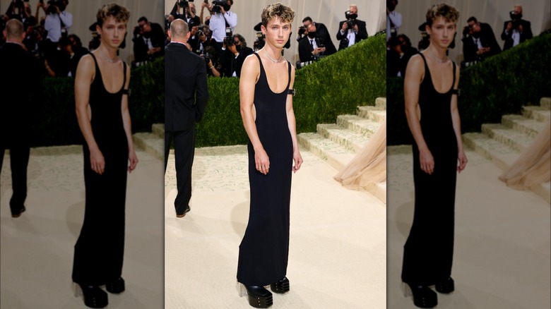 Troye Sivan black dress Met Gala