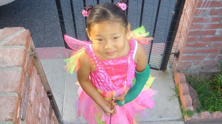 Young Chloe Kim in fairy costume