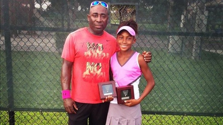 Tennis Academy and Coco Gauff with her dad 