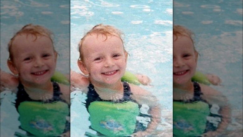 Young Katie Ledecky in a swimming pool