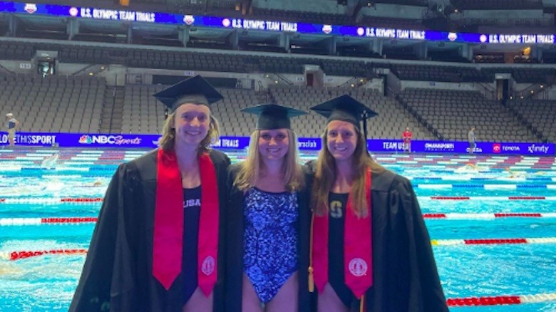 Katie Ledecky and teammates at U.S. Olympic trials