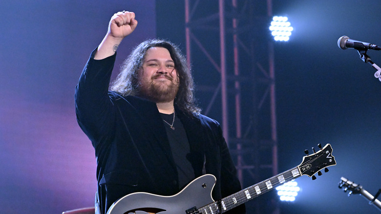 Wolfgang Van Halen and Valerie Bertinelli at the Grammy Awards