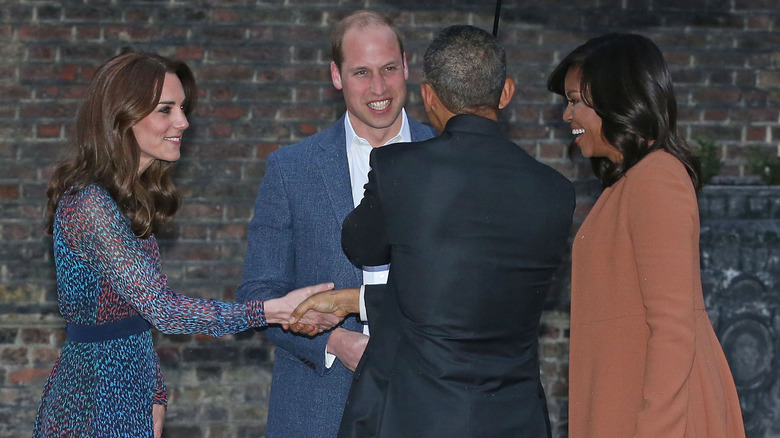 Prince William and Kate Middleton with the Obamas