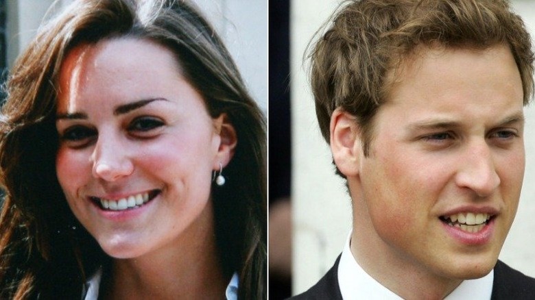 Kate Middleton and Prince William, split image