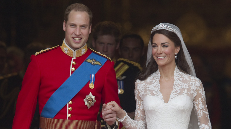 Prince William and Kate Middleton at their wedding