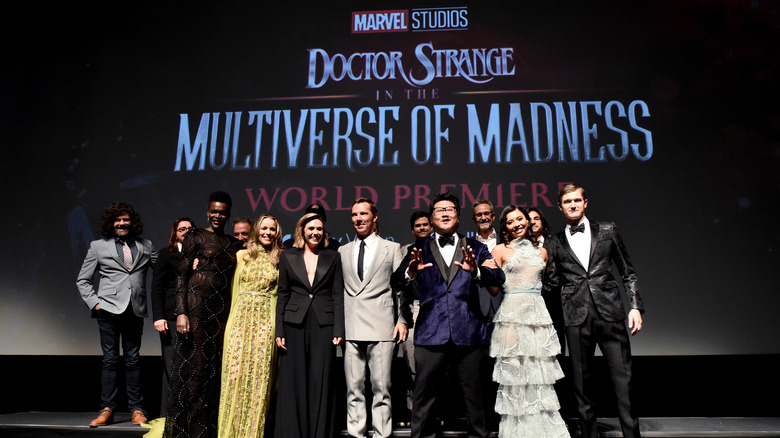 Cast of Marvel's "Doctor Strange in the Multiverse of Madness" smiling