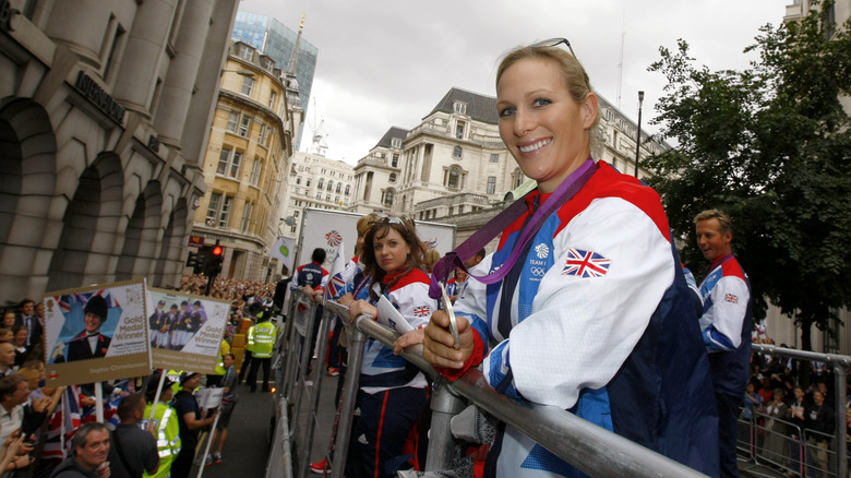 Zara Phillips with Olympic medal 