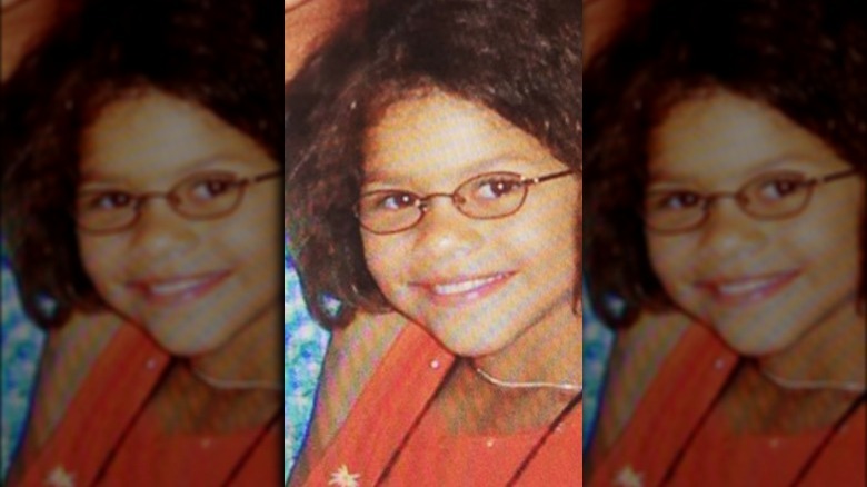 Zendaya as a kid with glasses