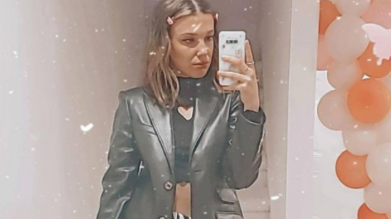 Millie Bobby Brown taking a selfie