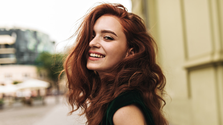 woman with red-tone hair