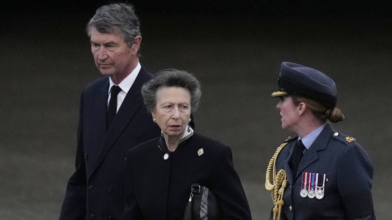 Princess Anne and Timothy Laurence arrive in Scotland