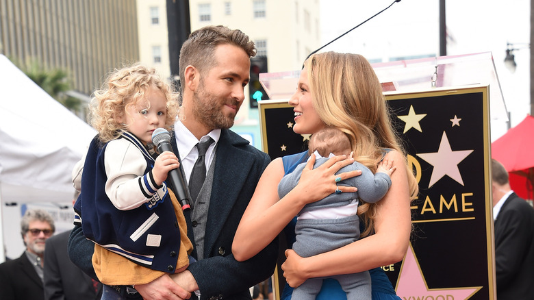 Ryan Reynolds & Blake Lively with their daughters