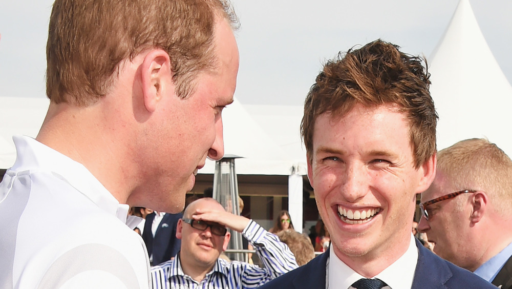 Prince William talking to Eddie Redmayne