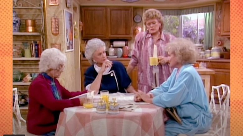 The Golden Girls eating cheesecake. 