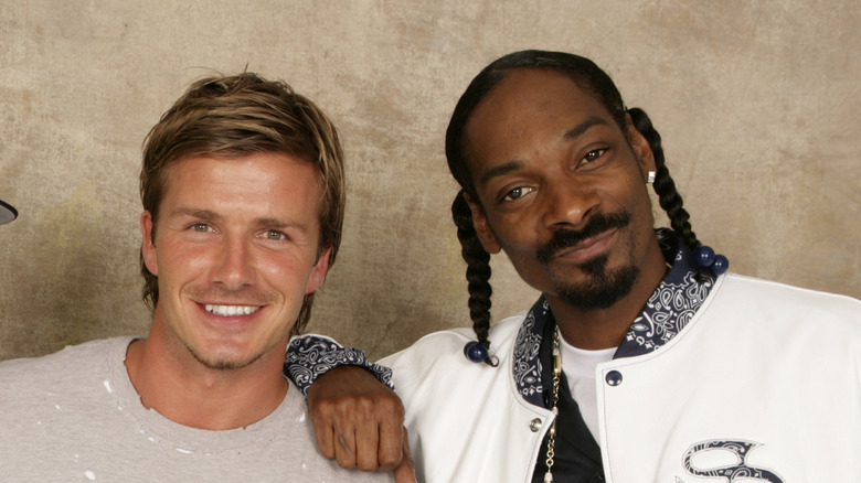 David Beckham and Snoop Dogg smiling