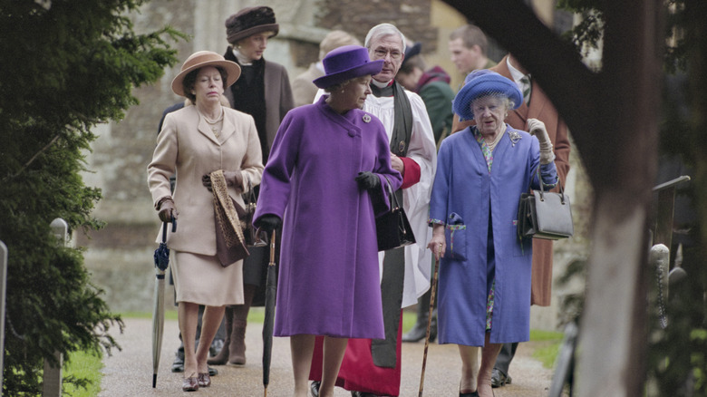 The Royals attend Christmas Day church services in 1994