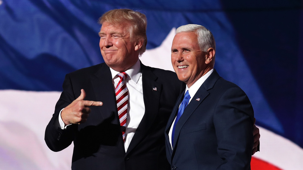 Mike Pence with Donald Trump 
