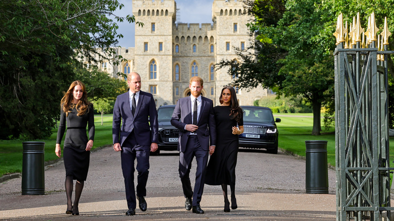 Prince and Princess of Wales and Duke and Duchess of Sussex at Windsor Castle