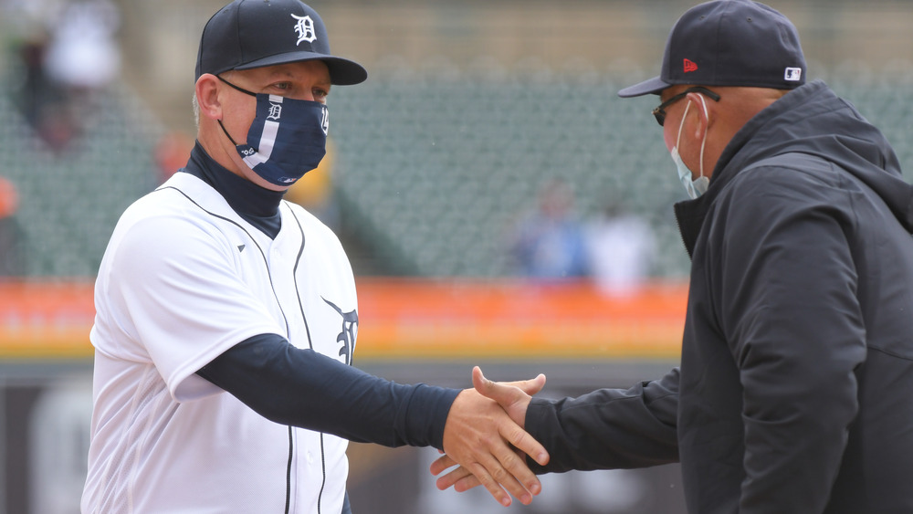 Handshaking in sports with masks on