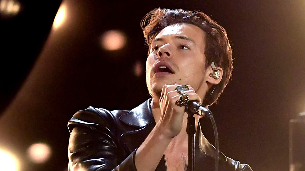 Harry Styles performing at the Grammys