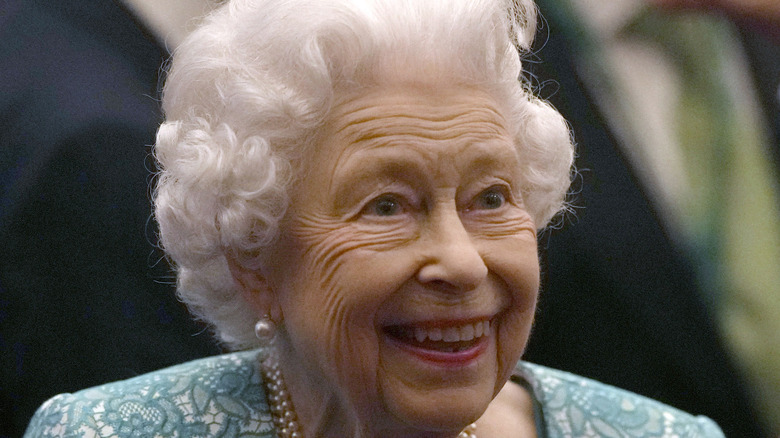 Queen Elizabeth smiling