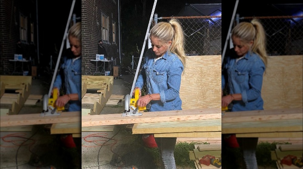 Rehab Addict star Nicole Curtis works on a property