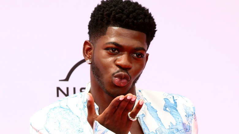 Lil Nas X blowing a kiss