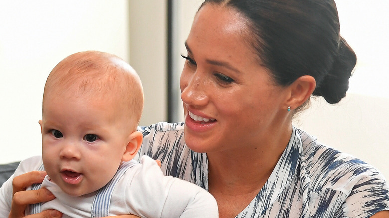 Meghan Markle holding son Archie