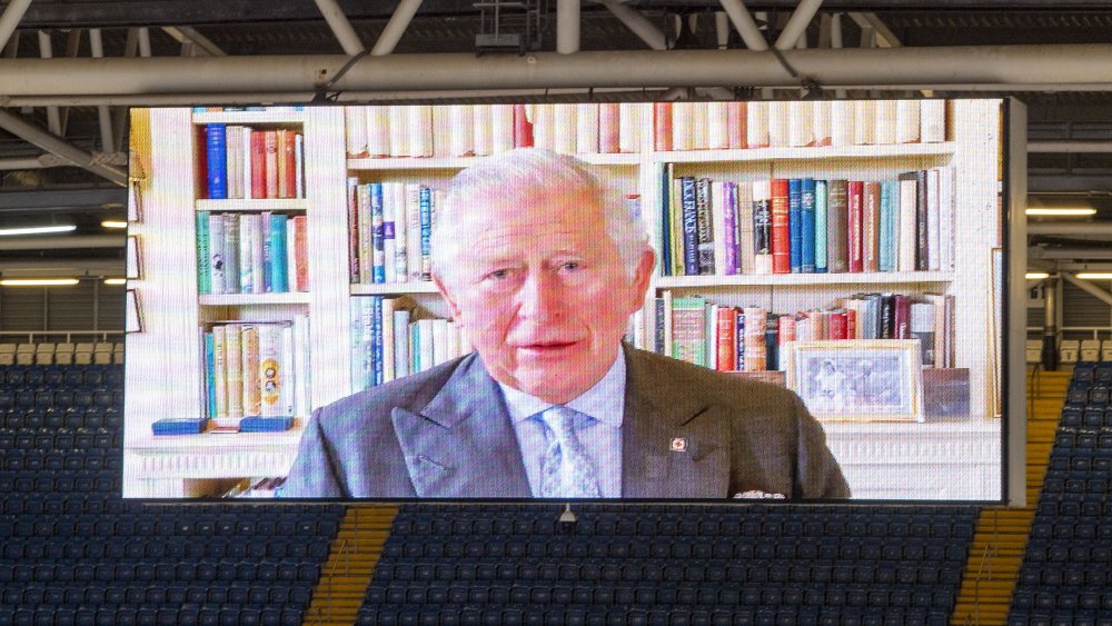 Prince Charles speaking via video