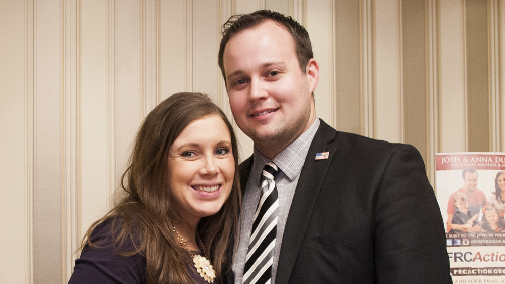 Anna Duggar and Josh Duggar smiling