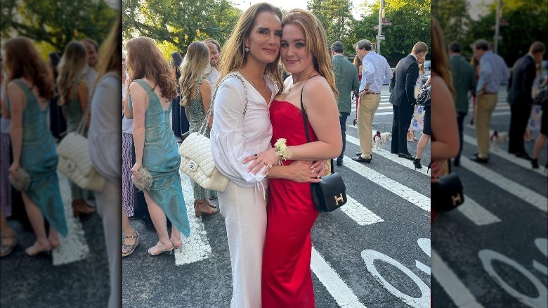 Brooke Shields and her daughter Rowan on prom night