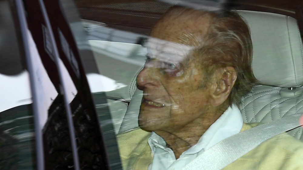 Prince Philip leaving the hospital 