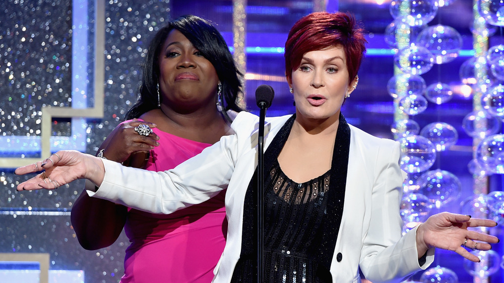 Sheryl Underwood and Sharon Osbourne speak onstage