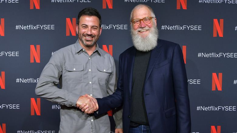 Jimmy Kimmel and David Letterman