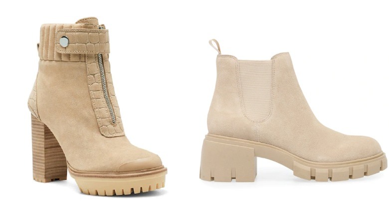 Off white platform boots