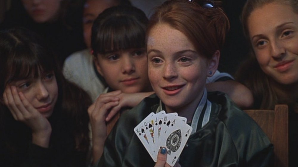 Lindsay Lohan playing poker in The Parent Trap
