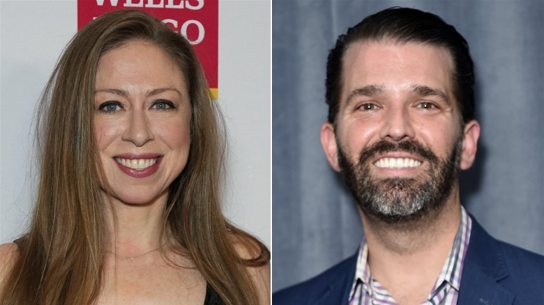 Left: Chelsea Clinton, Right: Donald Trump Jr. 