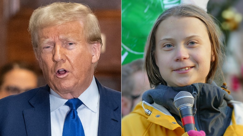Donald Trump and Greta Thunberg
