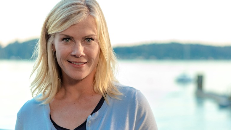 Alison Sweeney in a promotional photo for "The Irresistible Blueberry Farm"