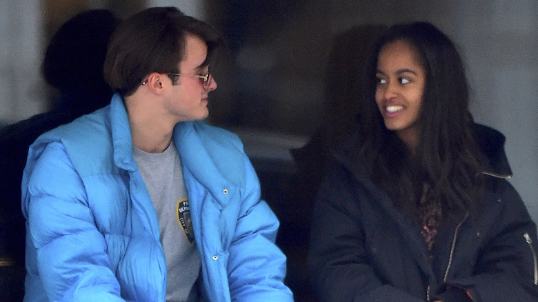 Malia Obama chatting with Rory Farquharson