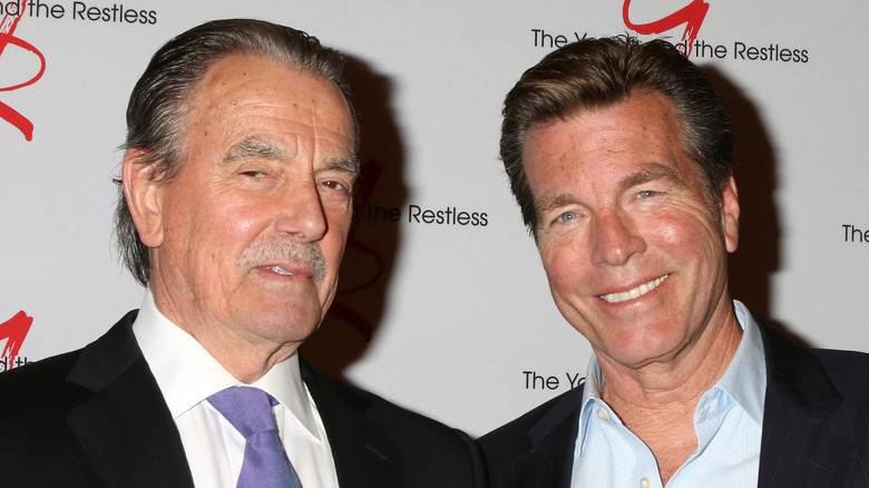 Eric Braeden and Peter Bergman smiling 