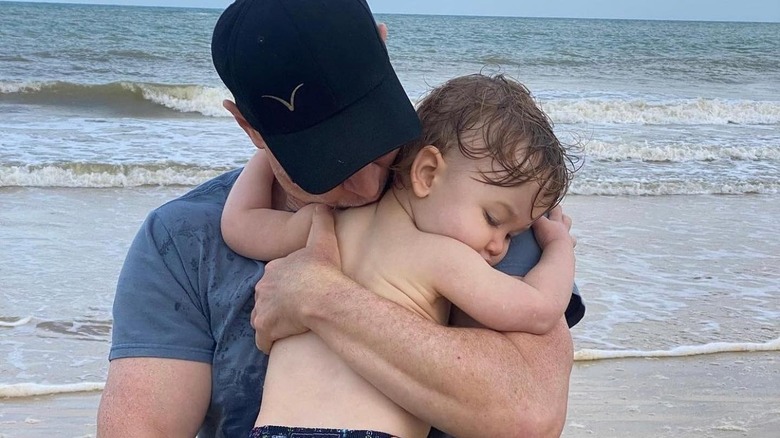 Anderson Cooper hugs his son Wyatt