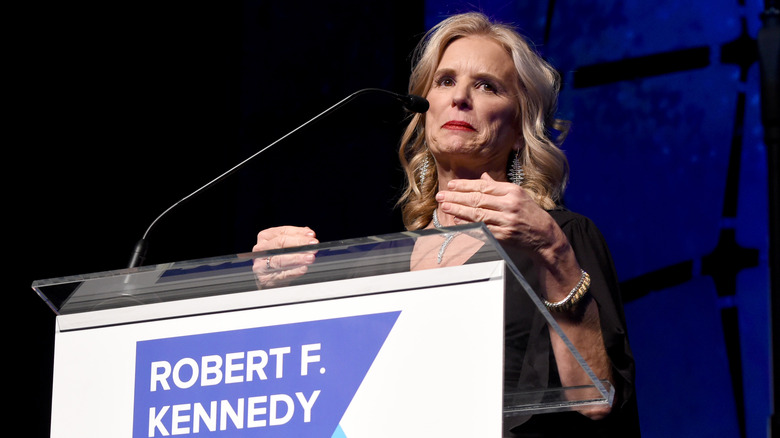 Kerry Kennedy giving a speech