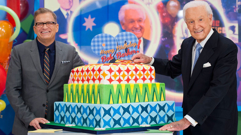 Drew Carey and Bob Barker birthday cake
