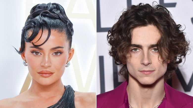 Kylie Jenner, Timothee Chalamet smiling