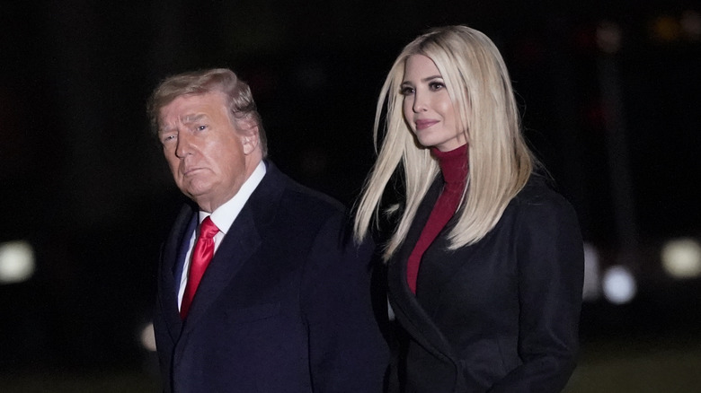 Ivanka Trump and Donald Trump walking