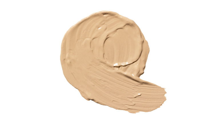 swatch of foundation with SPF